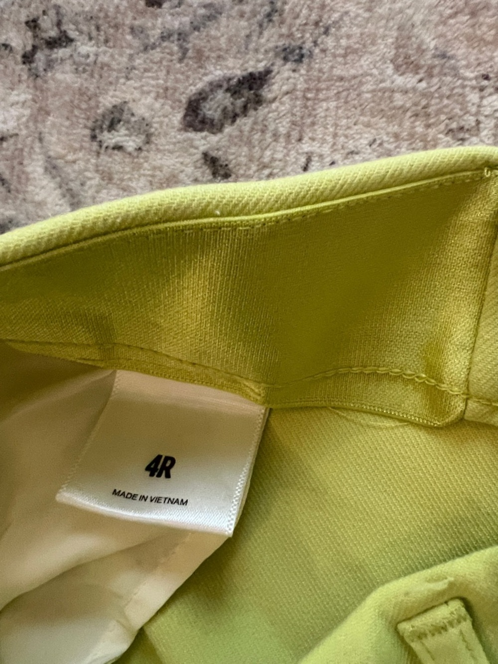 Express Wide-Leg High-Waist Pants in Lime Green size 4 regular - Picture 7 of 8